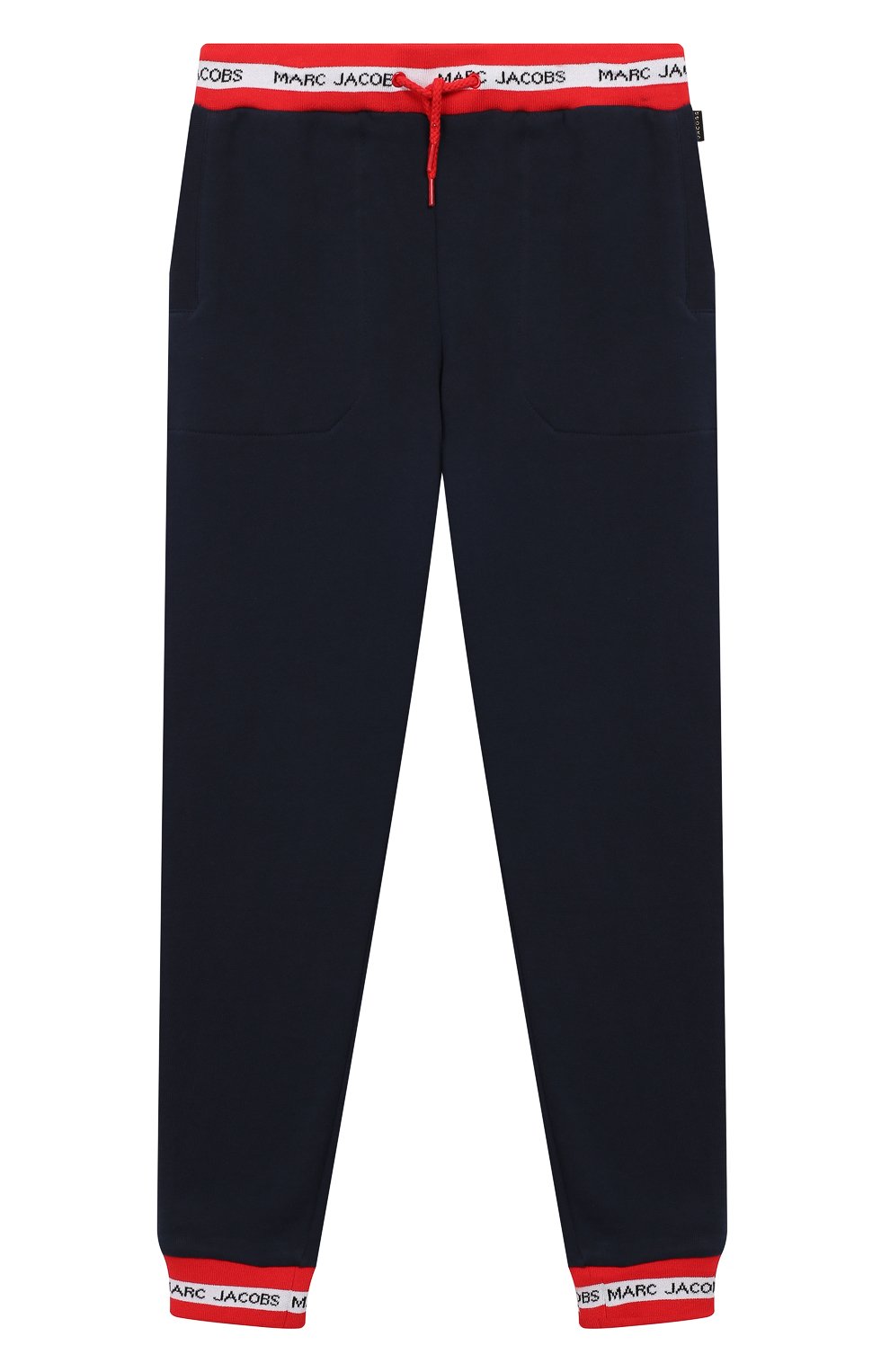 Детские хлопковые джоггеры MARC JACOBS (THE) синего цвета, арт. W24207 | Фото 1 (Региональные ограничения белый список (Axapta Mercury): RU; Материал внешний: Хлопок; Мальчики Кросс-КТ: Джоггеры-одежда, Брюки-одежда)