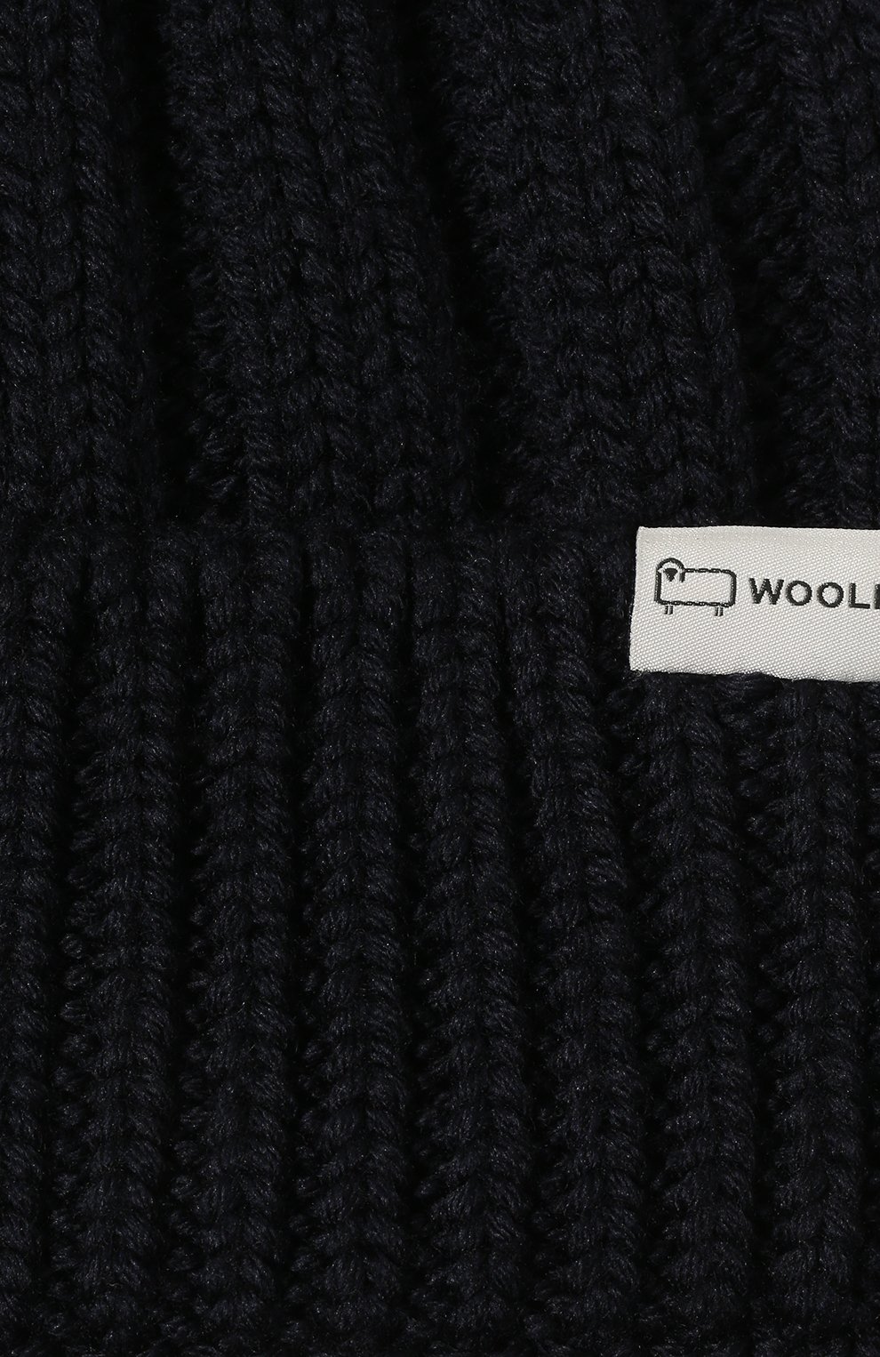 Детского шерстяная шапка WOOLRICH темно-синего цвета, арт. CFWKAC0145FR/UF0428 | Фото 3 (Материал: Текстиль, Шерсть)