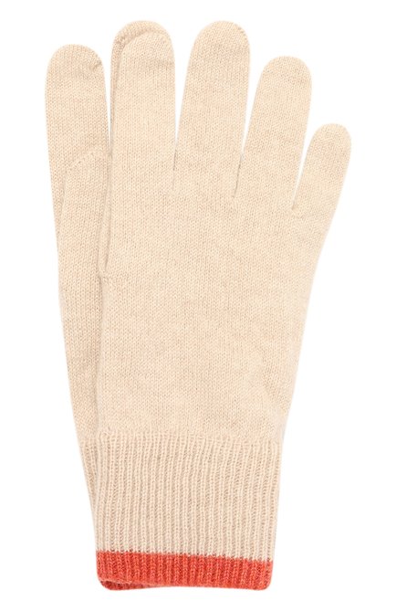 Детские кашемировые перчатки BRUNELLO CUCINELLI кремвого цвета, арт. B22M90100B | Фото 1 (Материал: Шерсть, Кашемир, Текстиль)