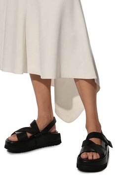 Женские комбинированные сандалии FURLA черного цвета, арт. YE41REA/BX0070 | Фото 3 (Материал внешний: Кожа)