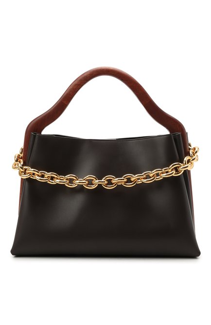 Женская сумка mount small BOTTEGA VENETA темно-коричневого цвета, арт. 667410/V12J2 | Фото 1 (Материал: Натуральная кожа; Размер: small; Сумки-технические: Сумки top-handle)