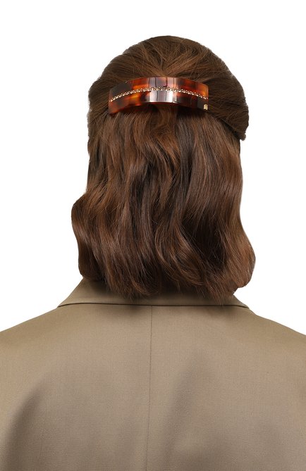 Женская заколка для волос ALEXANDRE DE PARIS коричневого цвета, арт. AQCH-1743-35 E | Фото 2 (Материал: Пластик)