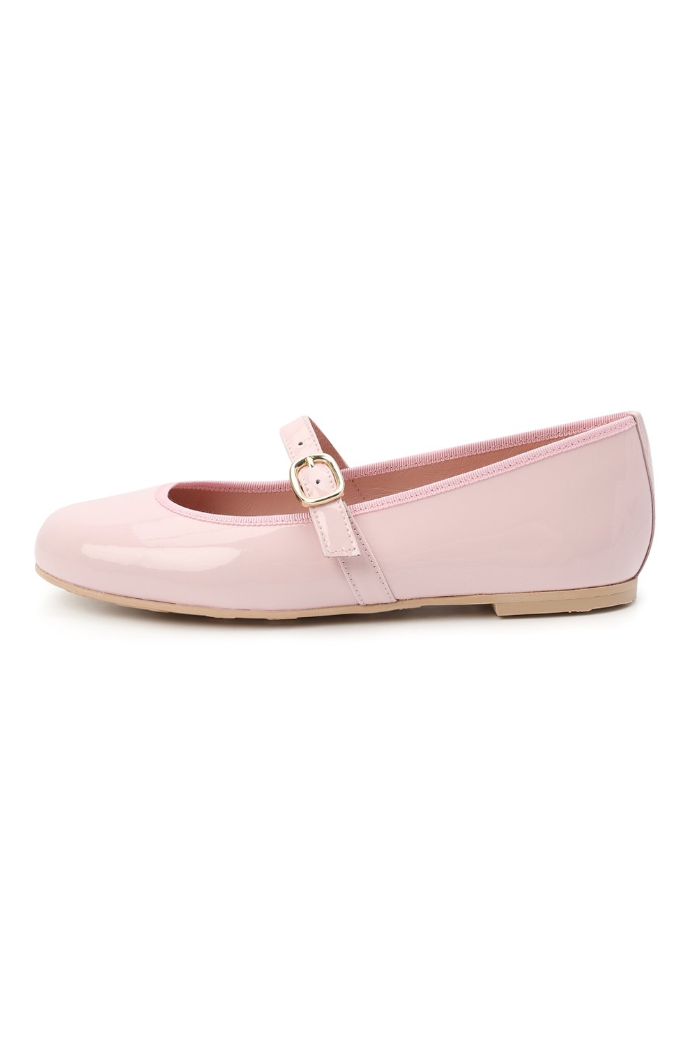 Детские кожаные балетки PRETTY BALLERINAS розового цвета, арт. 49.113-R/SHADE | Фото 2 (Материал внутренний: Натуральная кожа; Региональные ограничения белый список (Axapta Mercury): RU; Девочки-школьная форма: Классическая обувь)