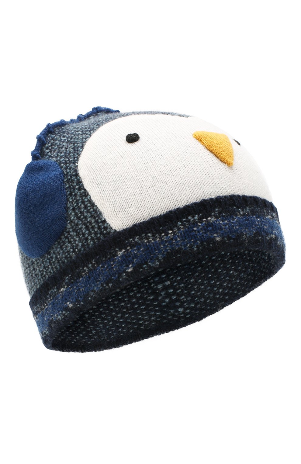 Детского кашемировая шапка LORO PIANA синего цвета, арт. FAI8428 | Фото 1 (Материал: Текстиль, Кашемир, Шерсть; Статус проверки: Проверена категория)