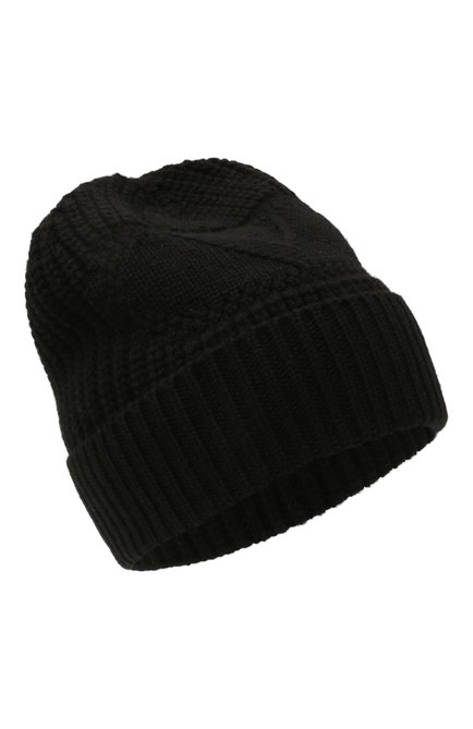 Женская кашемировая шапка VALENTINO черного цвета, арт. WW2HB00P/ADQ | Фото 1 (Материал: Кашемир, Шерсть, Текстиль)