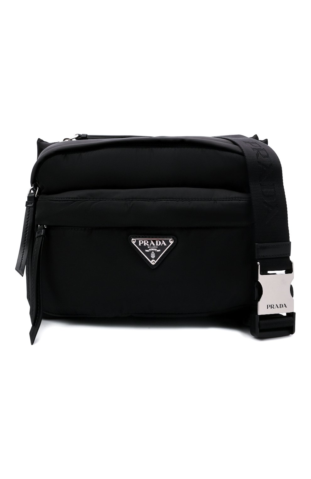 Мужская поясная сумка PRADA черного цвета, арт. 2VH038-2DW3-F0002-YOO | Фото 5 (Случай: Повседневный; Материал: Текстиль)