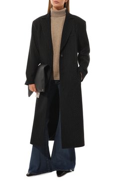 Женское шерстяное пальто RUBAN черного цвета, арт. RSS23-1.1.53.2 | Фото 2 (Материал внешний: Шерсть; Рукава: Длинные; Стили: Спорт-шик; Длина (верхняя одежда): Длинные; 1-2-бортные: Однобортные; Материал подклада: Вискоза)