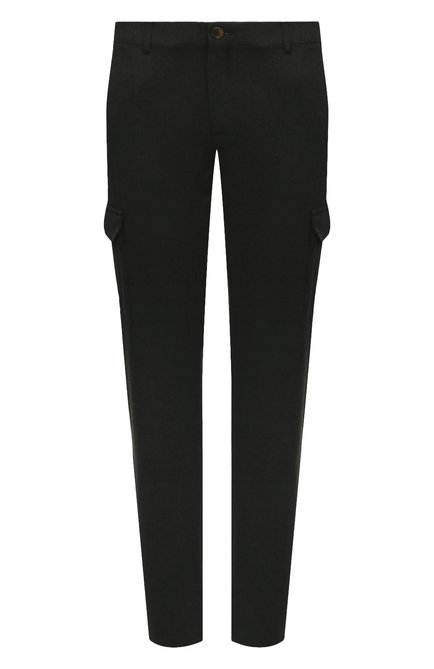 Мужские шерстяные брюки-карго CANALI темно-зеленого цвета, арт. V1660/AR03472 | Фото 1 (Драгоценные камни: Проставлено; Материал сплава: Проставлено; Длина (брюки, джинсы): Стандартные; Материал внешний: Шерсть)