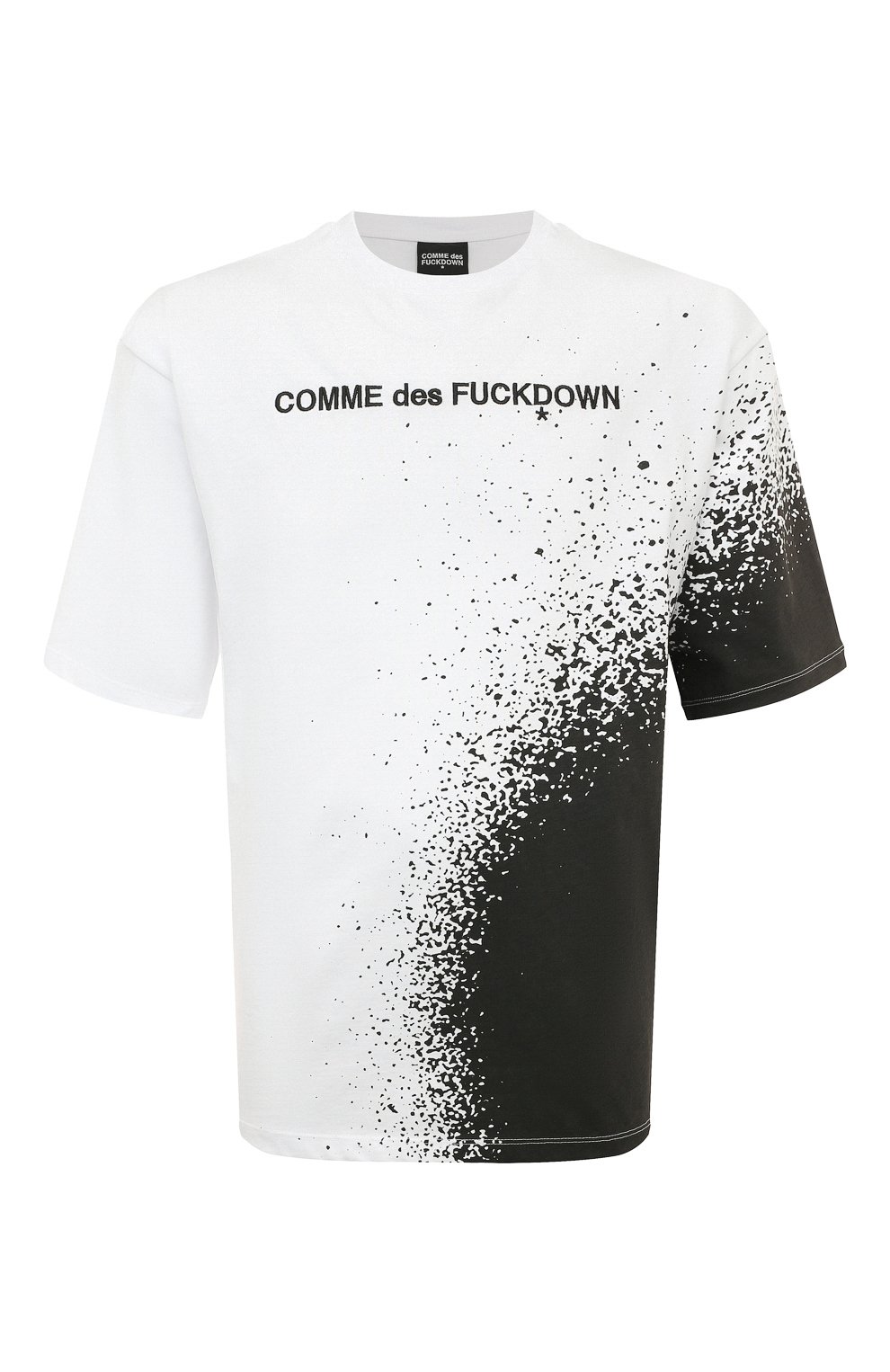 Мужская белая хлопковая футболка COMME DES FUCKDOWN купить в интернет ...