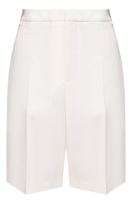 Женские шерстяные шорты SAINT LAURENT белого цвета по цене 103500 руб., арт. 648747/Y1A57 | Фото 1