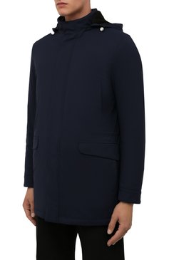 Мужская куртка с меховой отделкой ANDREA CAMPAGNA темно-синего цвет�а, арт. A3T743/4812 | Фото 3 (Кросс-КТ: Куртка; Мужское Кросс-КТ: шерсть и кашемир; Материал внешний: Шерсть; Рукава: Длинные; Длина (верхняя одежда): До середины бедра; Региональные ограничения белый список (Axapta Mercury): RU; Материал сплава: Проставлено; Стили: Классический; Материал подклада: Синтетический материал; Драгоценные камни: Проставлено)