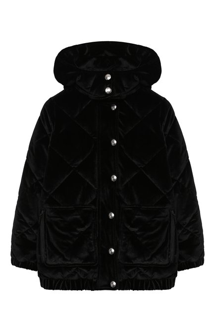 Детская стеганая куртка SONIA RYKIEL ENFANT черного цвета по цене 32750 руб., арт. 20W10U09 | Фото 1