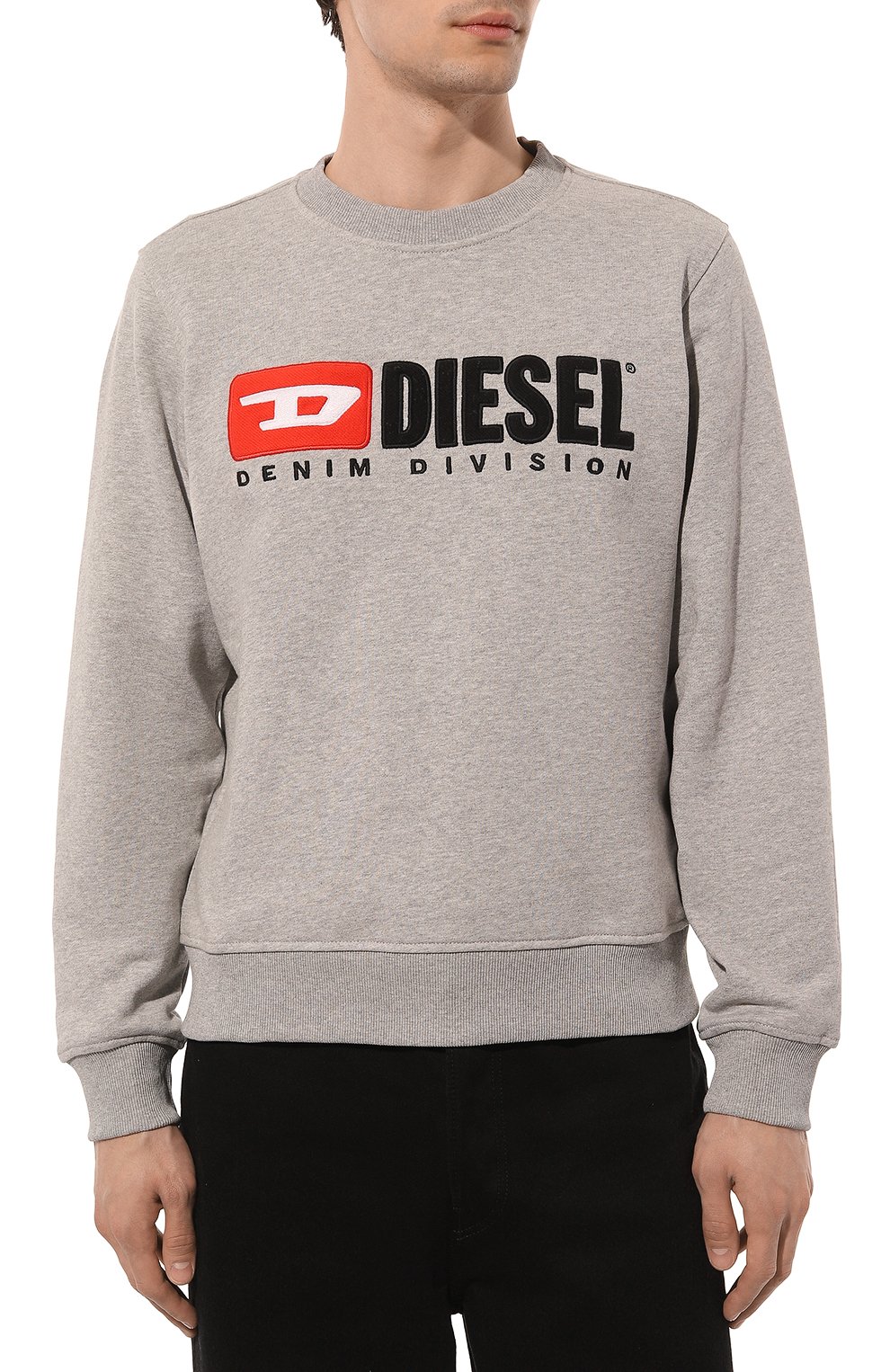 Хлопковый свитшот Diesel A03758/0GEAD, цвет серый, размер 46 A03758/0GEAD - фото 3