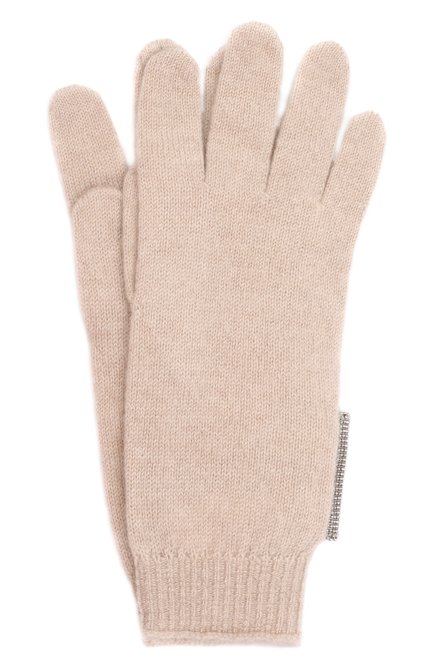 Детские кашемировые перчатки BRUNELLO CUCINELLI бежевого цвета, арт. B12M14589A | Фото 1 (Материал: Шерсть, Кашемир, Текстиль; Региональные ограничения белый список (Axapta Mercury): RU)