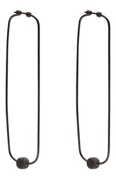 Женские серьги BRUNELLO CUCINELLI черного цвета, арт. M0RW9LA32 | Фото 3 (Материал: Серебро)