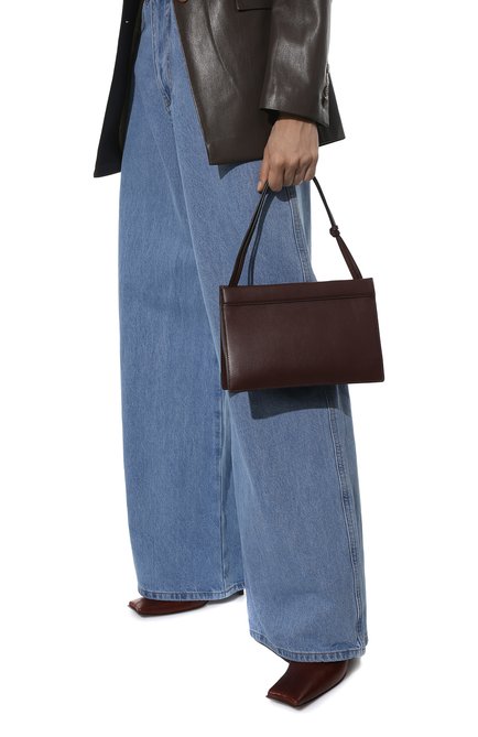 Женская сумка hanna medium WANDLER темно-коричневого цвета, арт. HANNAH BAG | Фото 2 (Материал: Натуральная кожа; Размер: medium; Сумки-технические: Сумки top-handle)