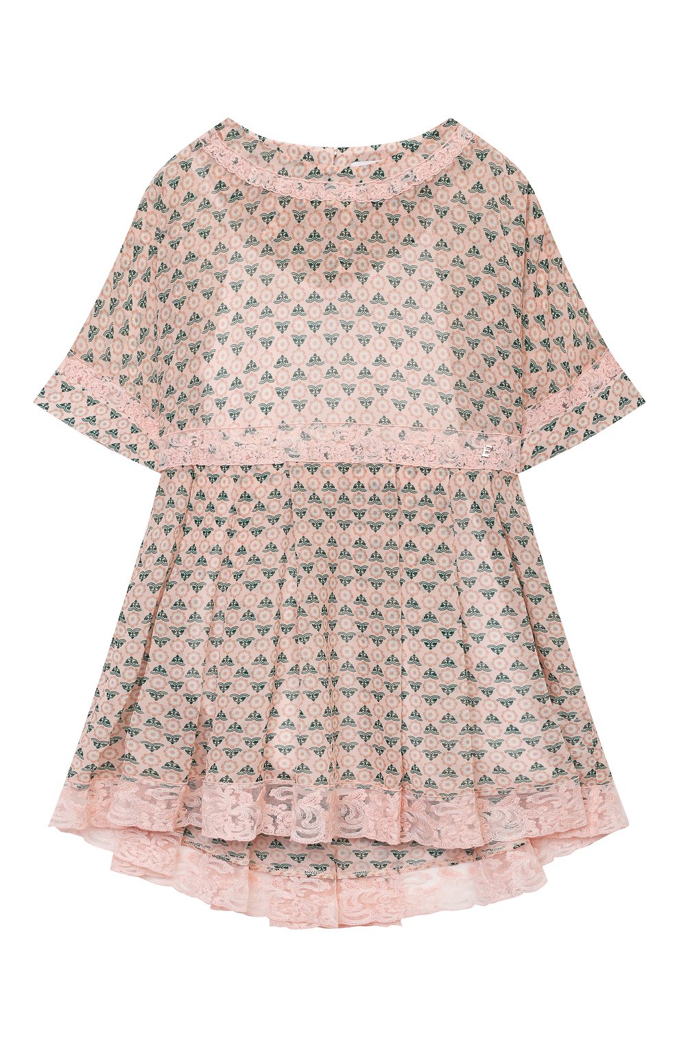 Детское платье из вискозы ERMANNO SCERVINO розового цвета, арт. ESFAB023 GAS03 WS005/M-XL | Фото 1 (Рукава: Длинные; Случай: Повседневный; Региональные ограничения белый список (Axapta Mercury): RU; Материал внешний: Вискоза; Девочки Кросс-КТ: Платье-одежда; Материал подклада: Хлопок; Ростовка одежда: 13 - 15 лет | 158 см, 12 лет | 152 см)