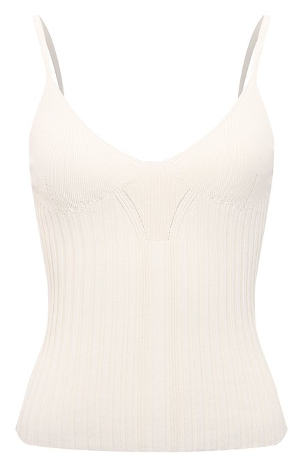 Женский топ из вискозы JIL SANDER молочного цвета по цене 108500 руб., арт. JSWT754331-WTY39148 | Фото 1