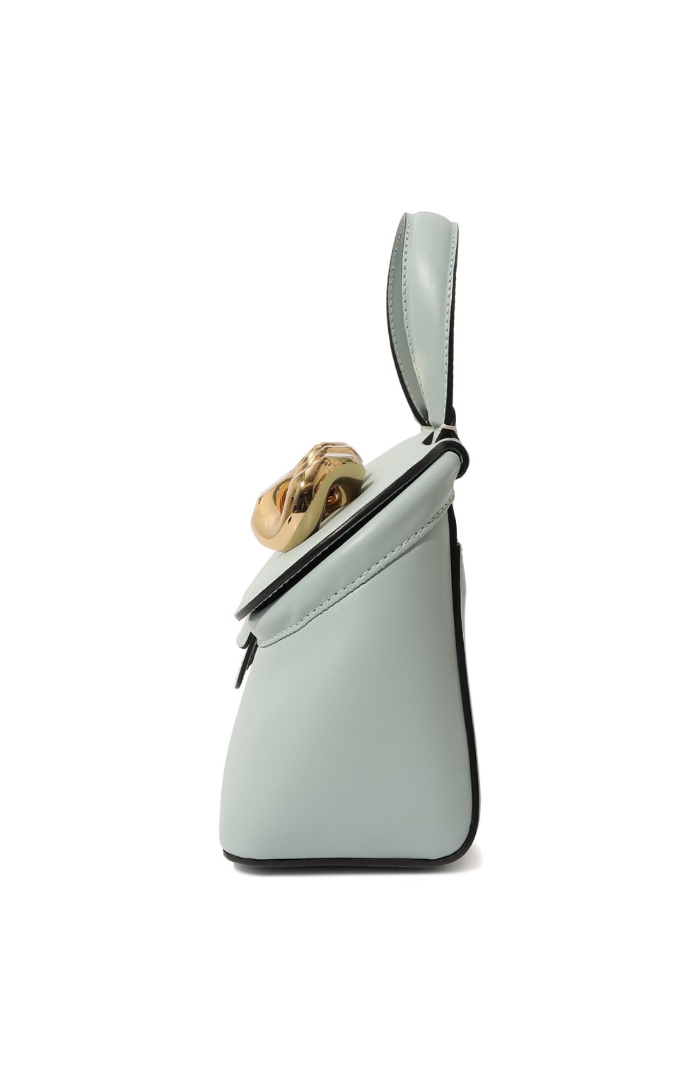 Женская сумка chain lid JW ANDERSON голубого цвета, арт. HB0317LA0020 825 | Фото 3 (Сумки-технические: Сумки top-handle; Материал: Натуральная кожа; Ремень/цепочка: На ремешке; Размер: small)