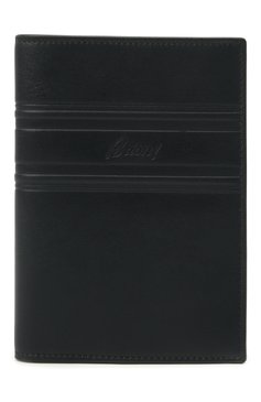 Мужской кожаная обложка для паспорта BRIONI темно-синего цвета, арт. 0HSX0L/P9721 | Фото 1 (Материал: Натуральная кожа)
