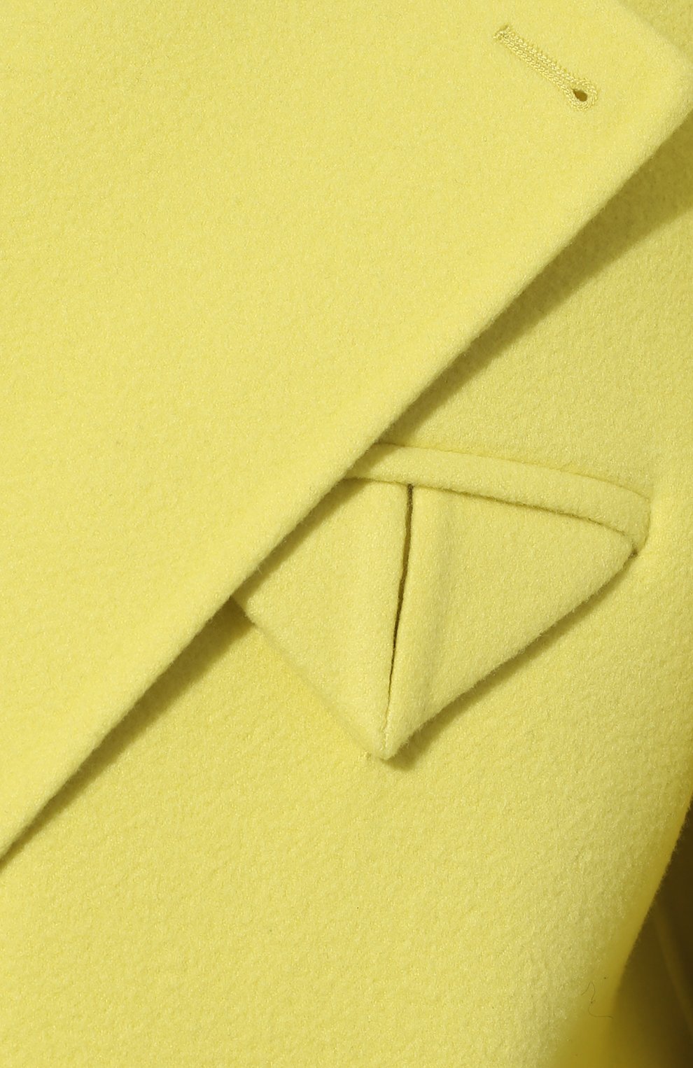 Женское кашемировое пальто BOTTEGA VENETA желтого цвета, арт. 689344/VF3W0 | Фото 5 (Материал внешний: Шерсть, Кашемир; Рукава: Длинные; Длина (верхняя одежда): До колена; Материал сплава: Проставлено; 1-2-бортные: Однобортные; Драгоценные камни: Проставлено; Стили: Кэжуэл)