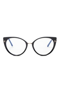 Женские оправа TOM FORD черного цвета, арт. TF5815-B 001 | Фото 3 (Материал: Пластик, Металл; Тип очков: Оправа; Оптика Гендер: оптика-женское; Очки форма: Cat-eye)