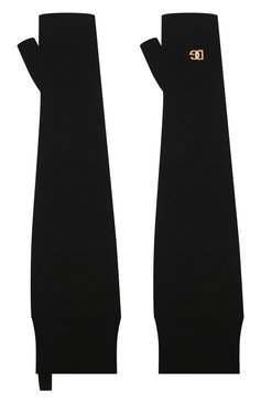 Мужские шерстяные митенки DOLCE & GABBANA черного цвета, арт. GXH28T/JBVL1 | Фото 3 (Материал: Текстиль, Шерсть; Кросс-КТ: Трикотаж; Материал сплава: Проставлено; Нос: Не проставлено)