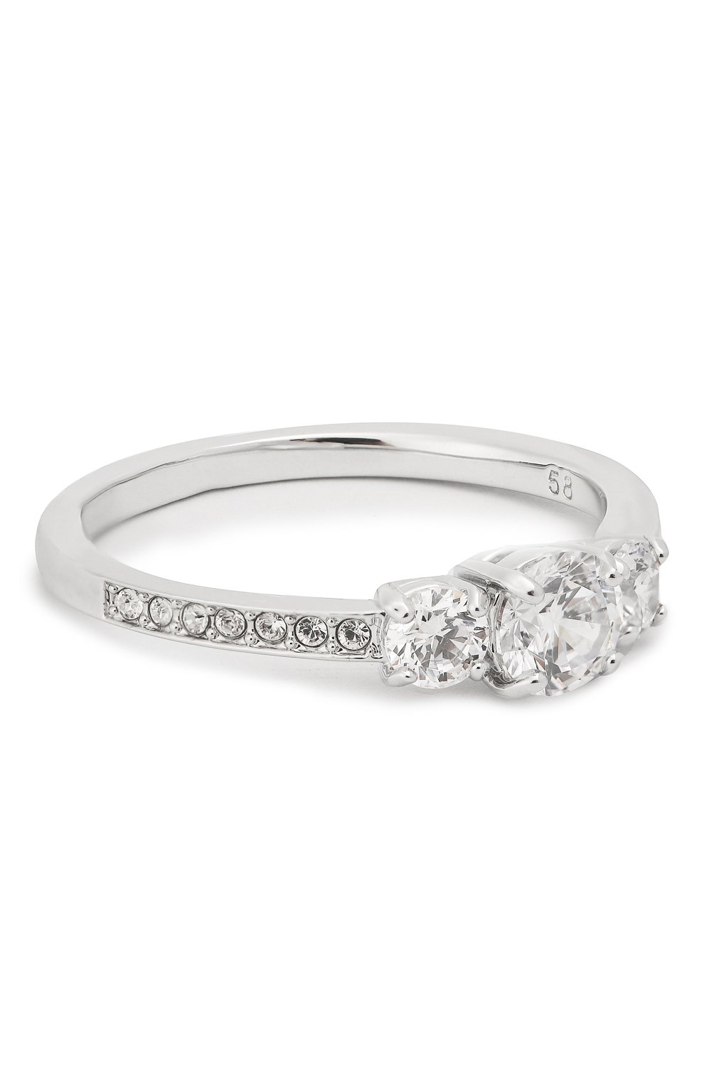 Женское кольцо attract trilogy SWAROVSKI серебряного цвета, арт. 5448843 | Фото 1 (Статус проверки: Проверено, Проверена категория; Материал: Металл)