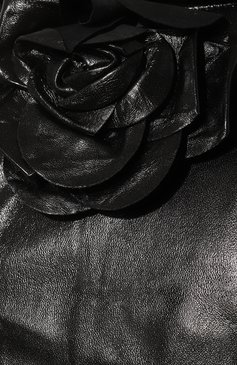 Женская кожаная куртка GIUSEPPE DI MORABITO черного цвета, арт. PF23199T0-F-252 | Фото 5 (Кросс-КТ: Куртка; Рукава: Длинные; Материал сплава: Проставлено; Материал внешний: Натуральная кожа; Драгоценные камни: Проставлено; Женское Кросс-КТ: Замша и кожа; Длина (верхняя одежда): Короткие; Стили: Кэжуэл)