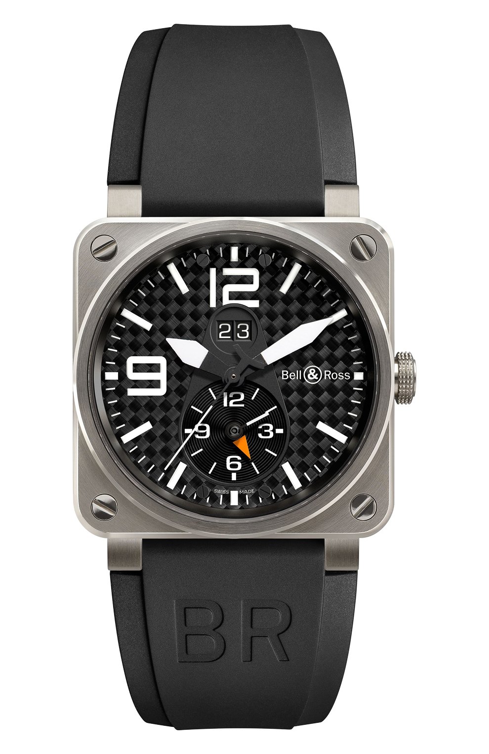 Мужские часы gmt 24h BELL&ROSS бесцветного цвета, арт. BR03-51GMT | Фото 1 (Механизм: Автомат; Региональные ограничения белый список (Axapta Mercury): Не проставлено; Материал корпуса: Титан; Цвет циферблата: Чёрный; Нос: Не проставлено)