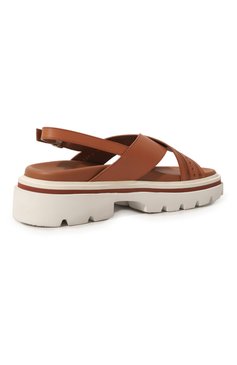 Женские кожаные сандалии SANTONI светло-коричневого цвета, арт. WHSD70397BIATUHTC50 | Фото 5 (Подошва: Платформа; Каблук высота: Низкий; Материал внутренний: Натуральная кожа)