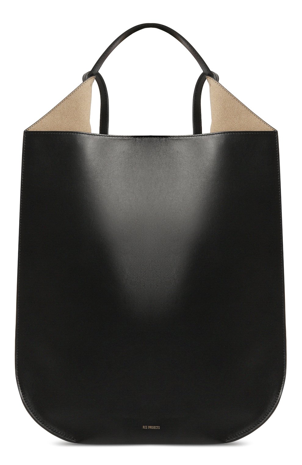Женская сумка helene large REE PROJECTS черного цвета, арт. AW22/HELE1SC | Фото 1 (Сумки-технические: Сумки top-handle; Материал: Натуральная кожа; Ремень/цепочка: На ремешке; Размер: large)