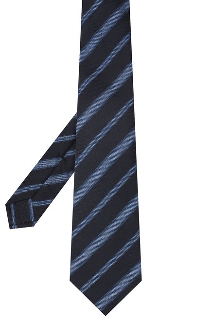 Мужской галстук из шерсти и шелка KITON темно-синего цвета, арт. UCRVKLC04G35 | Фото 2 (Материал: Шерсть, Текстиль; Принт: С принтом; Региональные ограничения белый список (Axapta Mercury): RU)