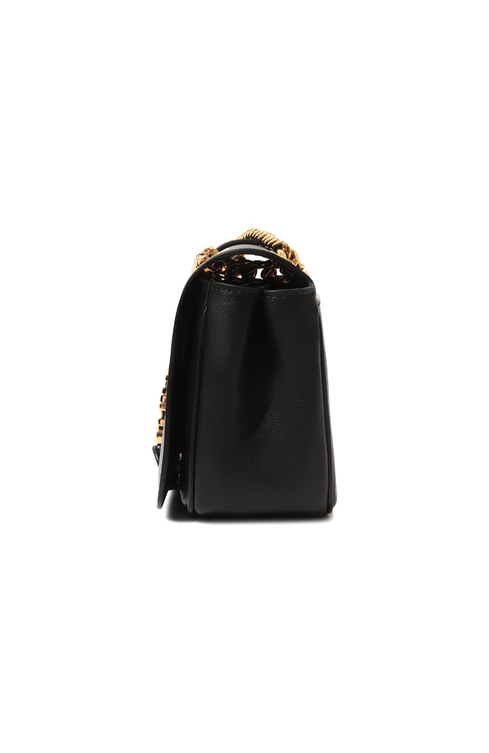 Женская сумка MOSCHINO черного цвета, арт. 2317 A7474/8008 | Фото 4 (Сумки-технические: Сумки через плечо; Материал: Натуральная кожа; Размер: small)