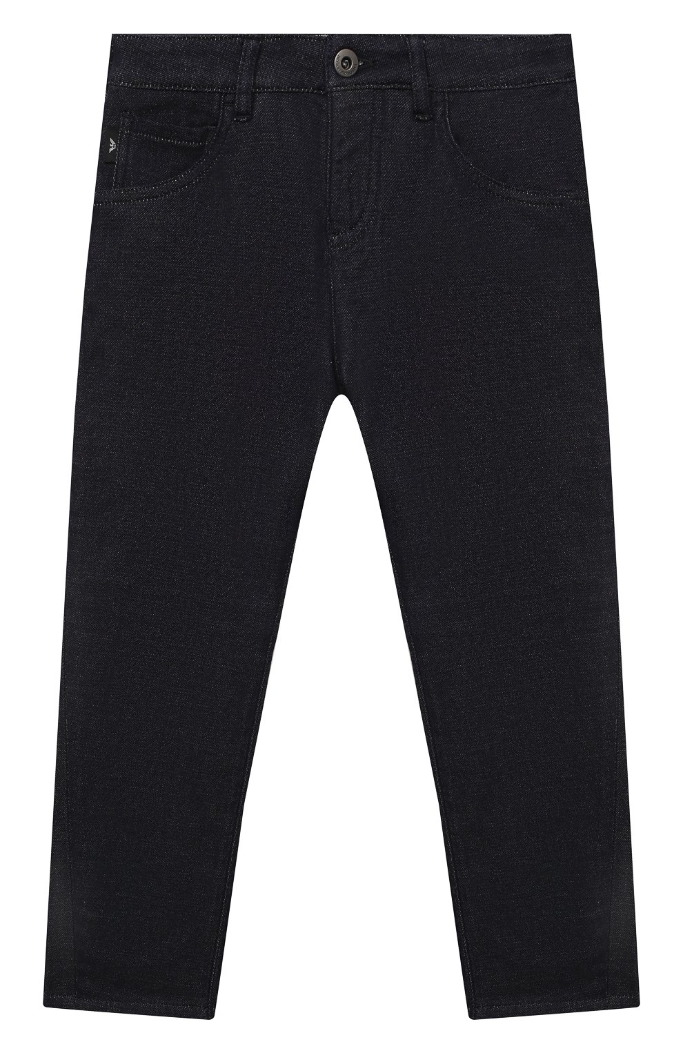 Детские джинсы EMPORIO ARMANI темно-синего цвета, арт. 3K4J04/4D2AZ | Фото 1 (Детали: Однотонный; Региональные ограничения белый список (Axapta Mercury): RU; Материал внешний: Хлопок; Ростовка одежда: 10 - 11 лет | 140 - 146см, 13 - 15 лет | 158 см, 16 лет | 164 см, 6 лет | 116 см, 7 лет | 122 см, 8 лет | 128 см, 9 лет | 134 см)