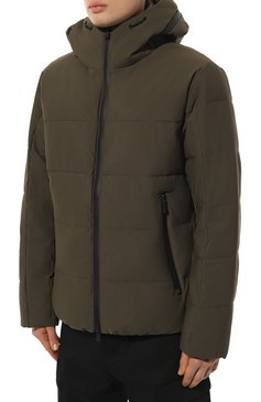 Мужская утепленная куртка FRADI хаки цвета, арт. B0YCE/TN5442 | Фото 3 (Рукава: Длинные; Материал внешний: Синтетический материал; Мужское Кросс-КТ: утепленные куртки; Материал сплава: Проставлено; Стили: Милитари; Материал подклада: Синтетический материал; Драгоценные камни: Проставлено; Длина (верхняя одежда): Короткие)