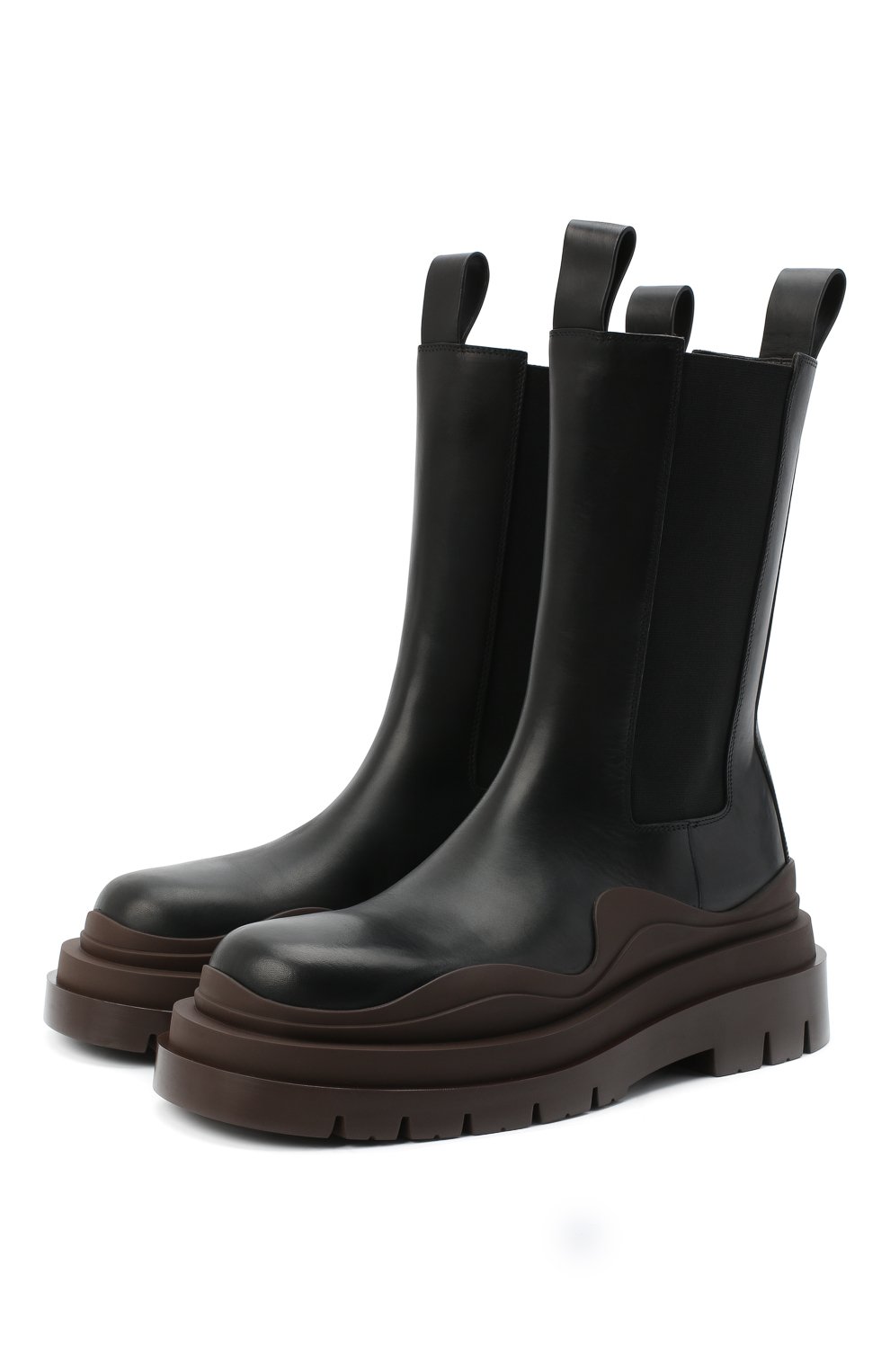 Женские темно-коричневые кожаные ботинки bv tire BOTTEGA VENETA купить винтернет-магазине ЦУМ, арт. 630297/VBS50