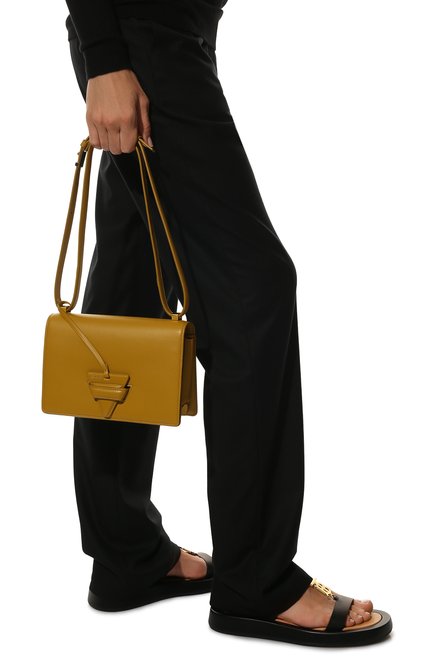 Женская сумка barcelona LOEWE светло-коричневого цвета, арт. A532M15X02 | Фото 2 (Материал: Натуральная кожа; Сумки-технические: Сумки через плечо; Размер: small; Ремень/цепочка: На ремешке)