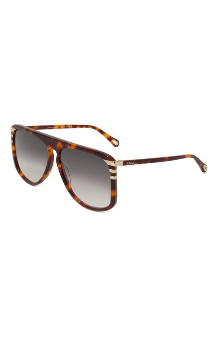 Женские солнцезащитные очки CHLOÉ коричневого цвета, арт. CH0104S | Фото 1 (Тип очков: С/з; Материал: Пластик)
