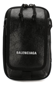 Мужская кожаная сумка explorer BALENCIAGA черного цвета, арт. 593329/DB9C5 | Фото 1 (Материал: Натуральная кожа; Размер: mini; Ремень/цепочка: На ремешке)