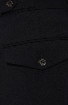 Мужские брюки DRIES VAN NOTEN темно-синего цвета, арт. 231-020905-6059 | Фото 5 (Материал внешний: Шерсть, Синтетический материал; Длина (брюки, джинсы): Стандартные; Случай: Повседневный; Стили: Кэжуэл)