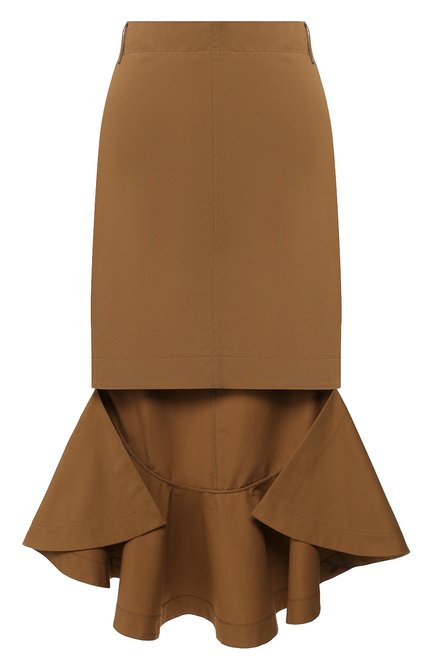Женская хлопковая юбка GIVENCHY бежевого цвета по цене 157000 руб., арт. BW40D812SE | Фото 1