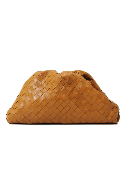 Женский клатч pouch BOTTEGA VENETA светло-бежевого цвета, арт. 576175/VCPP0 | Фото 1 (Женское Кросс-КТ: Клатч-клатчи; Материал: Натуральная кожа; Размер: large; Региональные ограничения белый список (Axapta Mercury): RU)