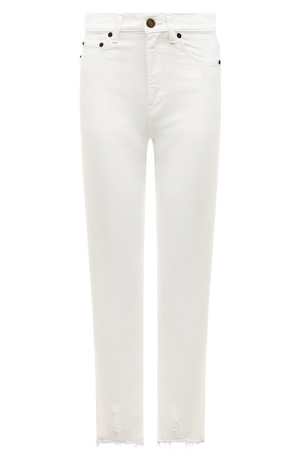 Женские джинсы SAINT LAURENT белого цвета по цене 51200 руб., арт. 612061/Y8880 | Фото 1