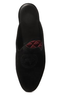 Мужского текстильные домашние туфли STEFANO RICCI черного цвета, арт. UL01_P744/VLTSVT | Фото 6 (Материал внешний: Текстиль; Материал внутренний: Натуральная кожа; Материал сплава: Проставлено; Нос: Не проставлено; Мужское Кросс-КТ: тапочки-обувь)