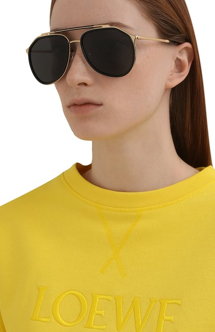 Женские солнцезащитные очки DOLCE & GABBANA черного цвета, арт. 2277-02/87 | Фото 2 (Тип очков: С/з; Кросс-КТ: С/з-унисекс; Оптика Гендер: оптика-унисекс; Очки форма: Авиаторы)