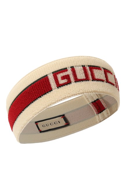 Мужского повязка на голову GUCCI кремвого цвета, арт. 499681 3G086 | Фото 1