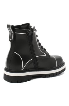 Детские кожаные ботинки DSQUARED2 черного цвета, арт. 65196/RUNNER/18-27 | Фото 3 (Материал внешний: Кожа; Материал внутренний: Натуральная кожа; Региональные ограничения белый список (Axapta Mercury): RU; Длина стельки: 17)