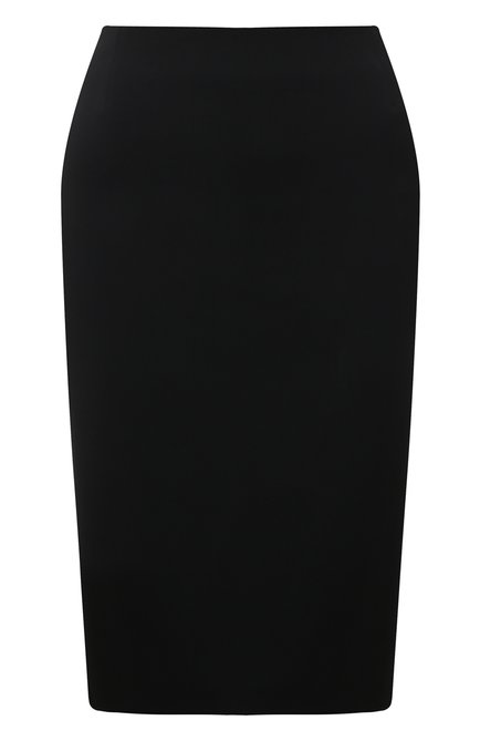 Женская шерстяная юбка BOSS черного цвета, арт. 50490036 | Фото 1 (Материал внешний: Шерсть; Драгоценные камни: Проставлено; Материал сплава: Проставлено; Длина Ж (юбки, платья, шорты): До колена)