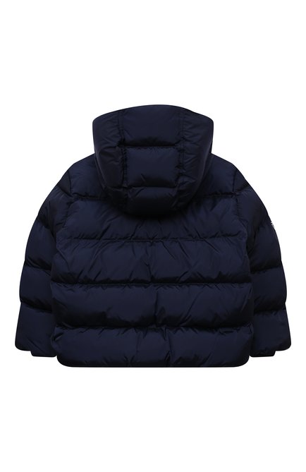 Детский утепленная куртка DSQUARED2 темно-синего цвета, арт. DQ1732/D00BN | Фото 2 (Материал сплава: Проставлено; Рукава: Длинные; Материал подклада: Синтетический материал; Материал внешний: Синтетический материал; Драгоценные камни: Проставлено)